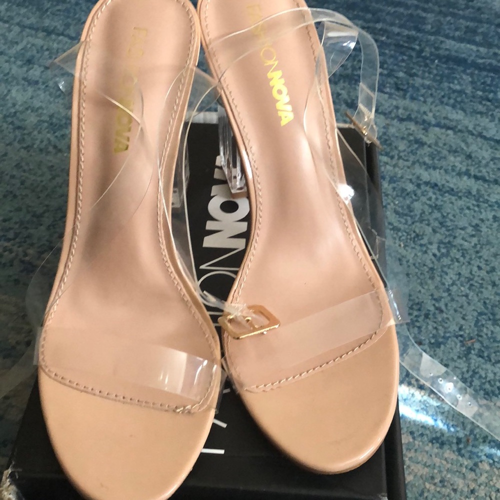 Fashionova clear ankle strap sandal